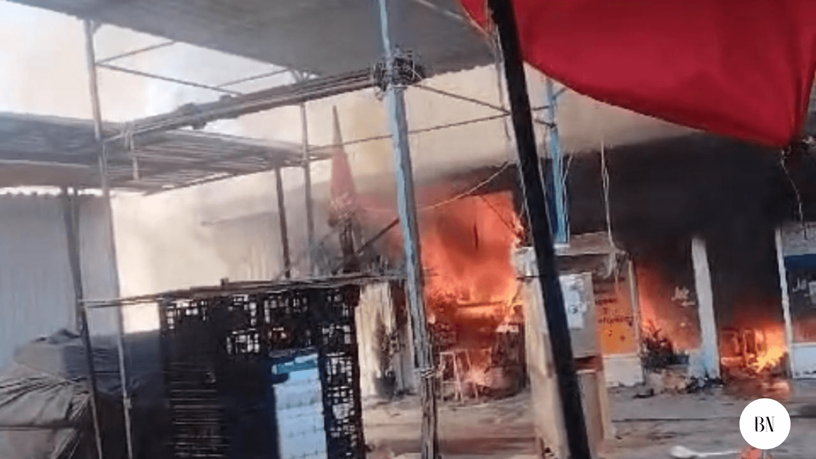 Se incendió mercado  en Ixtlahuaca